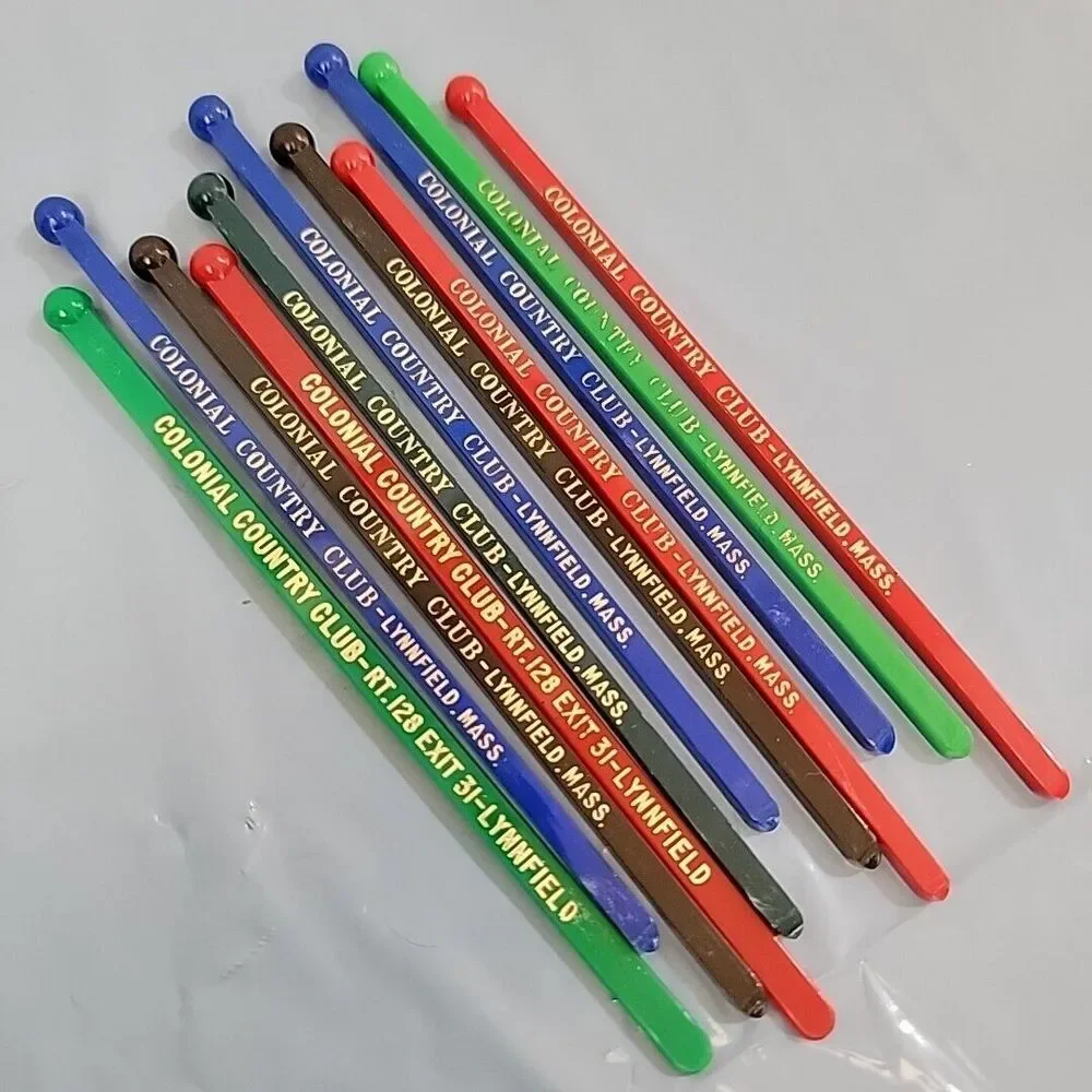 Vintage Colonial Country Club Lynnfield Swizzle Stir Sticks Lot of (11) Stirrers